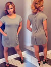 olive green T-shirt dress 