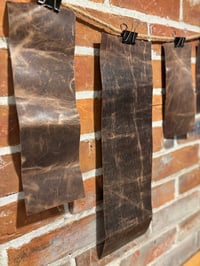 Image 2 of Horween Wrangler COFFEE BEAN BROWN Horsehide Leather Rectangles
