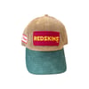 Art Of Fame/ Felt Redskins/ Tan & Hunter Green Corduroy Dad Hat