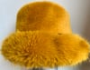 Mustard Fluffy Fur Bucket Hat