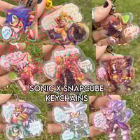 Image 1 of SONIC X SNAPCUBE Keychains 2.5 Inches
