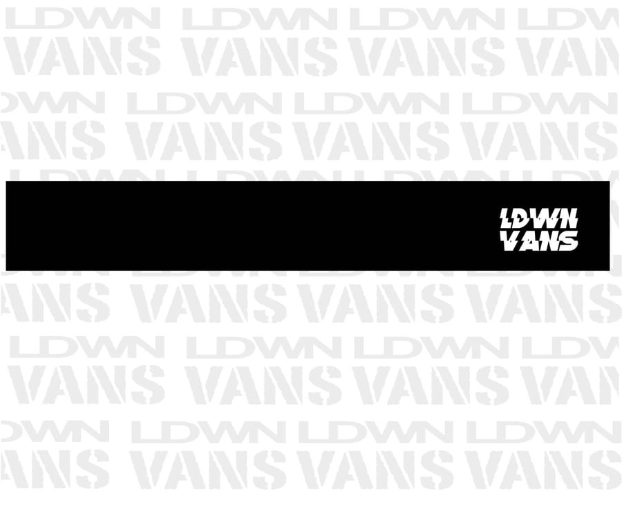 Image of All new Blank sunstrip with cutout lowdown vans logo