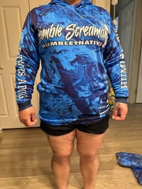 Image 3 of Blue Humble Screamahz longsleeve hoodie shirt 