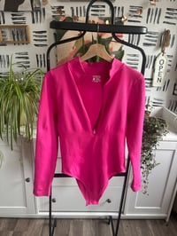 Image 1 of Ribbed bodysuit hot pink