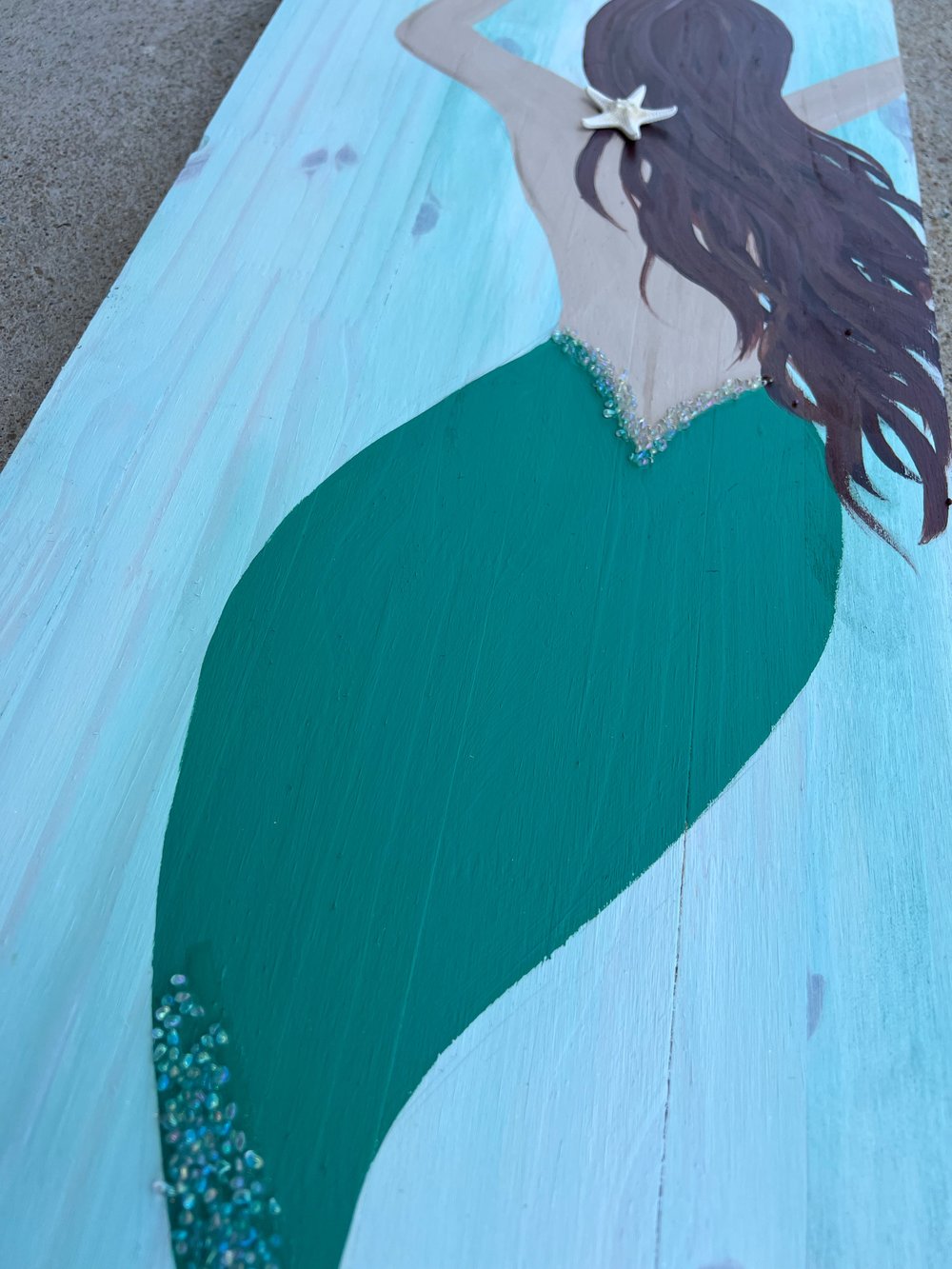 Image of Green Opal Painted Mermaid 