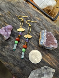 Image 3 of Knotted gemstone earrings 04