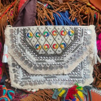 Image 4 of Various colours Bohemian Bags cross body or shoulder bag or wear as a clutch bag