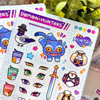 Image 3 of PRE- ORDER | Kpop Demon Hunters - Clear sticker sheet & Die cut stickers