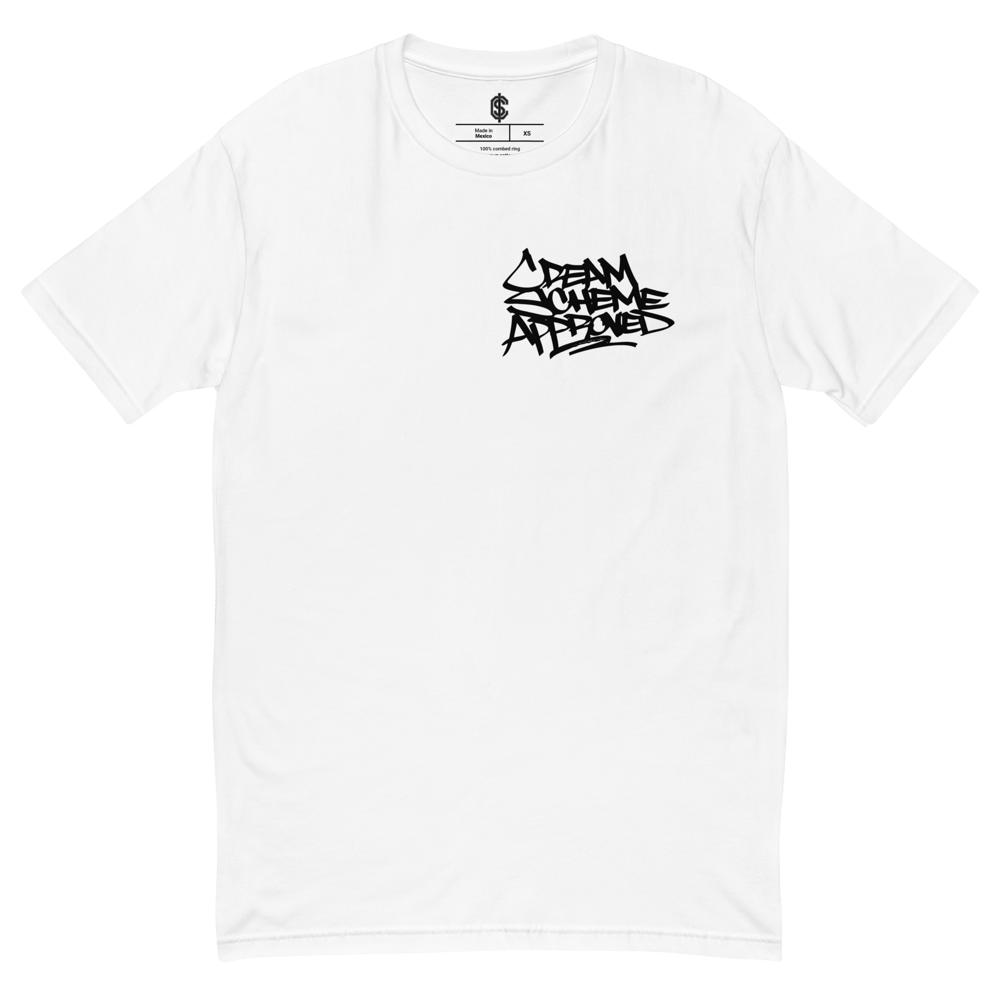 Image of Cream Scheme Approved logo tee - White