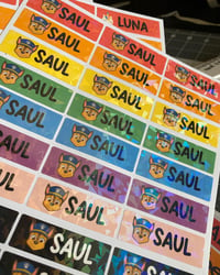 Image 2 of Personalized Character Rainbow labels 