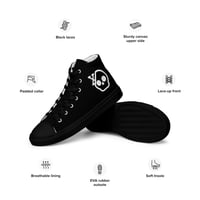 Image 1 of Black & White Women’s High-top Canvas Shoes