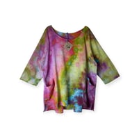 Image 1 of 1XL 100% Cotton Woven Forager Pocket Top in Watercolor Ice Dye