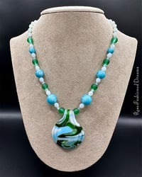 Image of Lampwork Statement Necklace With Uranium Accents
