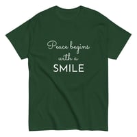 Image 6 of Unisex classic tee, Peace Begins With A Smile Tee