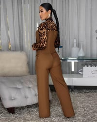 Image 5 of SOLARIS MOCHA LEOPARD PRINT JACKET & PANTS SET