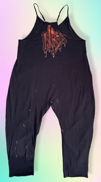 Image 3 of “MAGIC EYE” BLEACH PAINTED BAGGY ROMPER LARGE