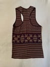 70s loomed knit racer back tank top