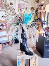 Image 1 of Western Black Cowboy Boot Arrangement 