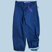 Image 1 of NAVY EXTRA-BAGGY TECH LIZARD PANTS