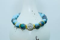 Image 6 of  Blue, Gold Beads & Rhinestones 