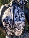 Designs By IvoryB Backpack Black White Animal Ankara African Print 
