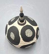 Image 4 of Short Orange Poppy Jar- Kim Khamo