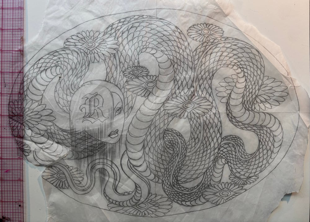 Image of PINK TEARS final drawing