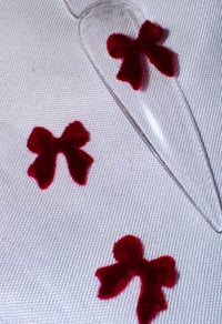 Image 1 of Red velvet bows 
