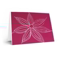 Image 1 of Greeting Card Floral Fuchsia Pink