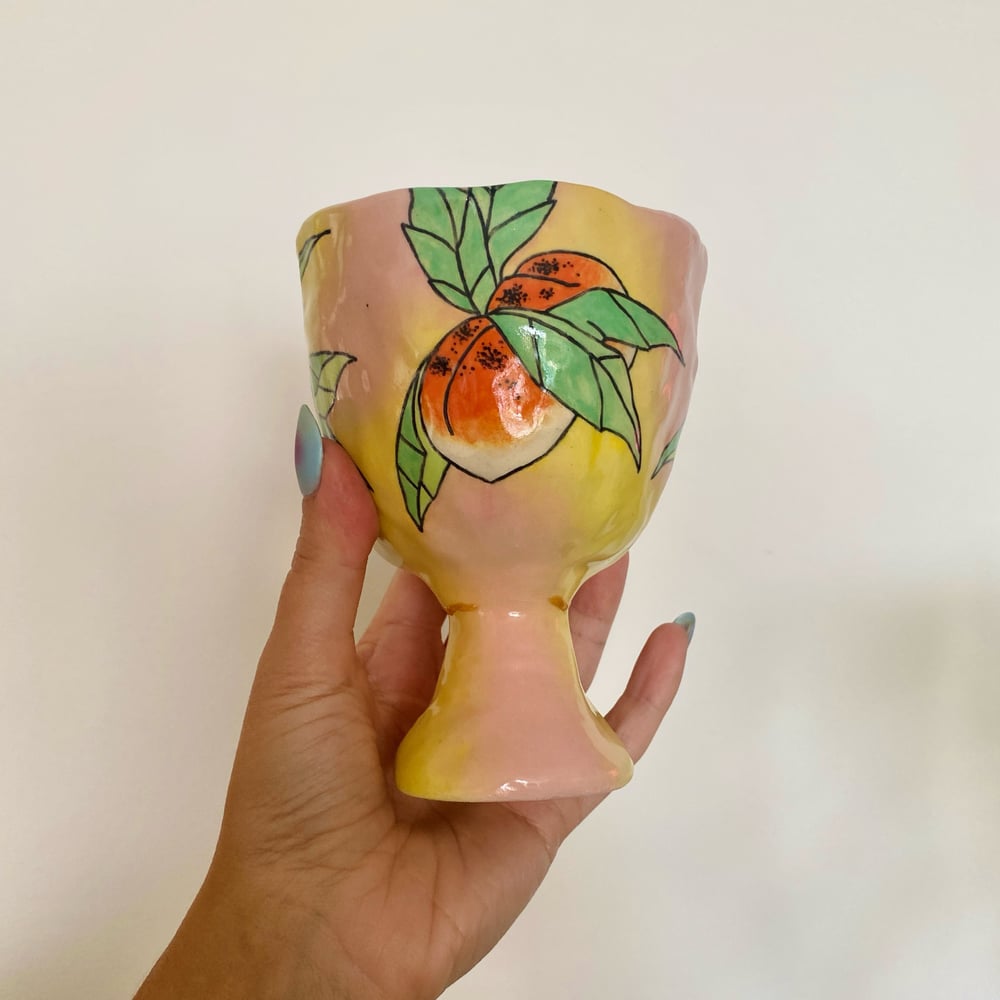 Image of Peach Wine Goblet