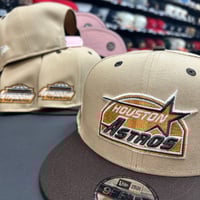 Image 2 of New Era 9Fifty Camel Burntwood Pinky