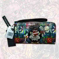 Image 1 of ($30 NWT) Ed hardy bling blue wallet 