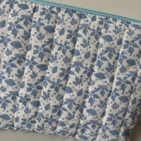 Image 2 of Leaf It Blue Handmade Quilted Makeup Bag - Limited Edition 