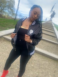 Image 3 of GU2I Logo Satin Baseball Jacket
