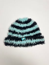 Image 3 of Blue and black beanie