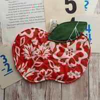 Image 1 of “Orange/Red Apple” QuiltedCoaster