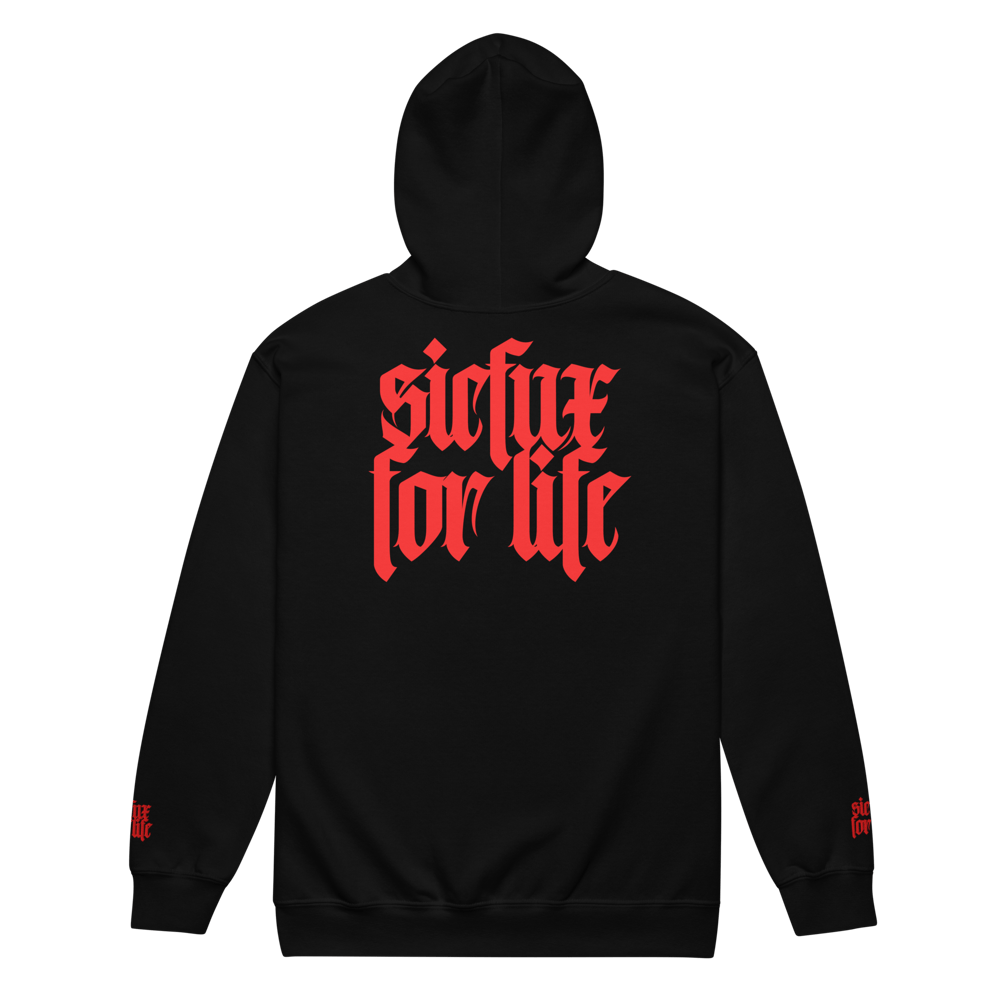 Image of Red Sicfux for Life Zip Hoodie