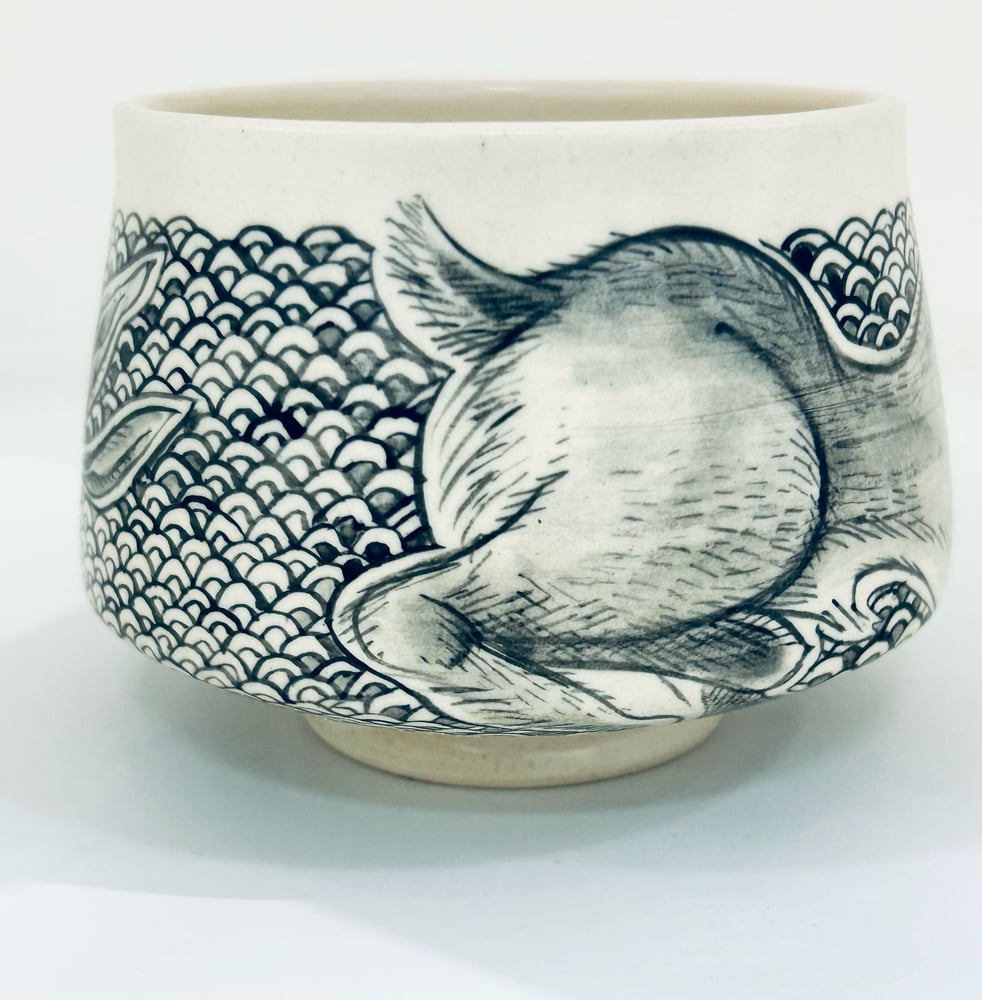 Image of Deer Chasing Hare Chawan