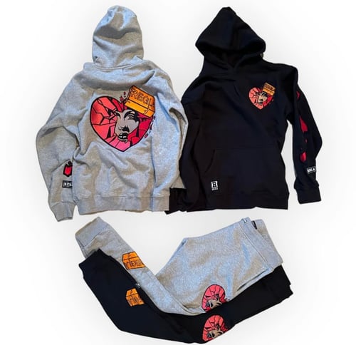 Image of Brocken Heart SweatSuit Red