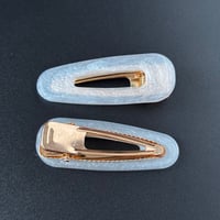 Image 2 of White Pearl Hair Slides Set