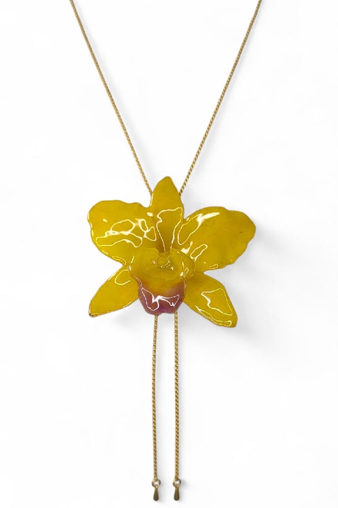 Image of Cattleya Orchid Slider Necklace