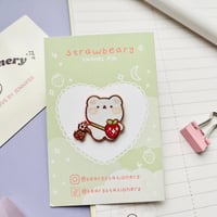 Image 1 of Strawbeary Enamel Pin