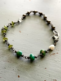 Image 1 of turquoise and gemstone bracelet