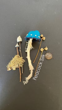 Image 3 of Blue cap mushroom brooch 
