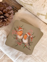 Robin Coasters ( set of 4 )