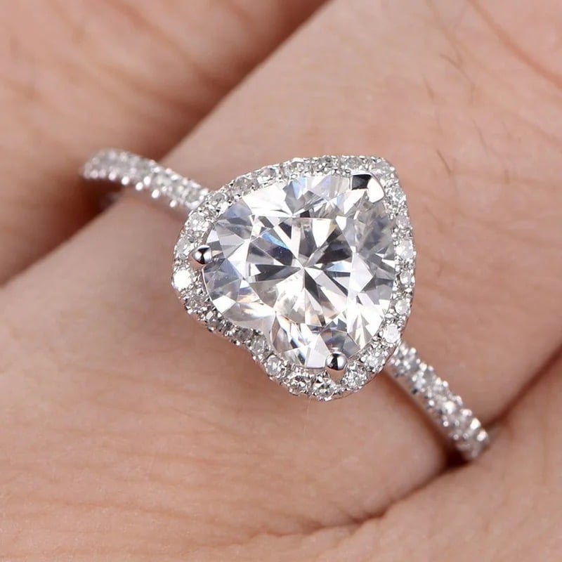 Image of Heart Zircon Ring