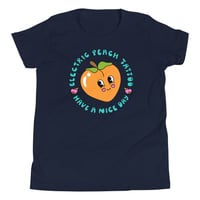 Image 2 of SIDTHEVISUALKID ELECTRIC PEACH Youth Short Sleeve T-Shirt