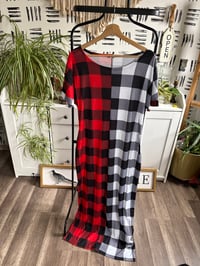Image 1 of NWT hunter check lounge wear dress L