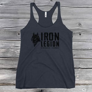 Image of Women's Racerback Tank - Iron Legion Strength + Combat