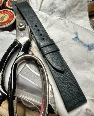 Image of Petrol French Goatskin Hand-rolled Watch Strap